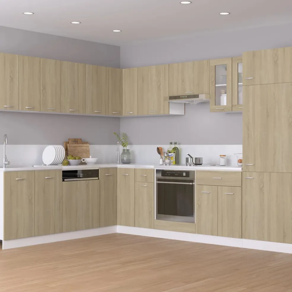 vidaXL Onderkast met lade Lyon 30x46x81,5 cm bewerkt hout sonoma eiken