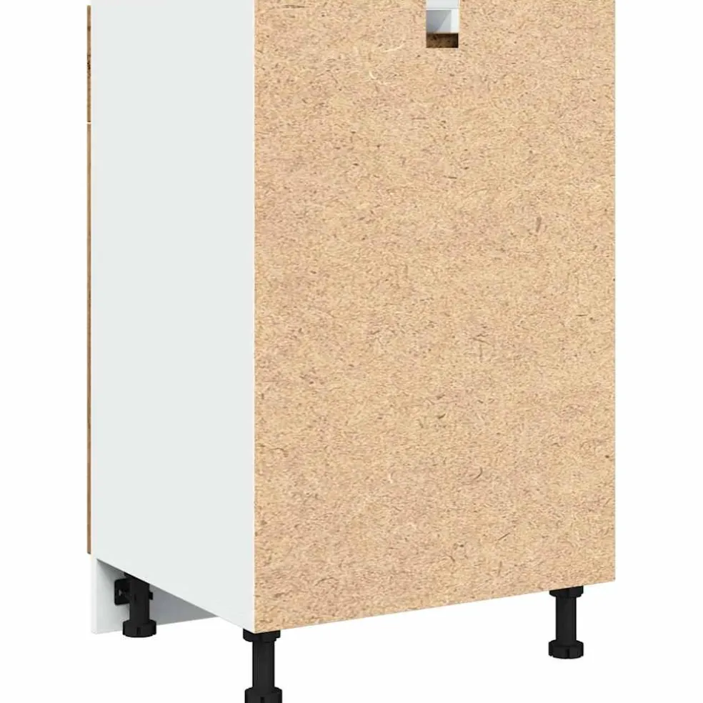 vidaXL Onderkast met lade Lyon 50x46x81,5 cm bewerkt hout oud houtkleurig