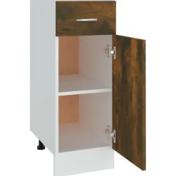 vidaXL Onderkast met lade Lyon 30x46x81,5 cm bewerkt hout gerookt eiken