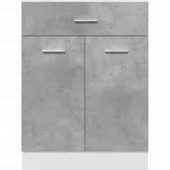 vidaXL Onderkast met lade Lyon 60x46x81,5 cm bewerkt hout betongrijs
