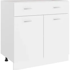 vidaXL Onderkast met lade Lyon 80x46x81,5 cm bewerkt hout wit