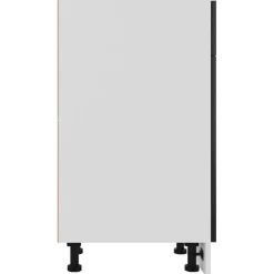 vidaXL Onderkast met lade Lyon 50x46x81,5 cm bewerkt hout zwart