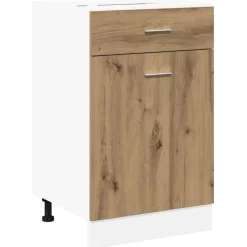 vidaXL Onderkast met lade Lyon 40x46x81,5 cm bewerkt hout artisanaal eiken