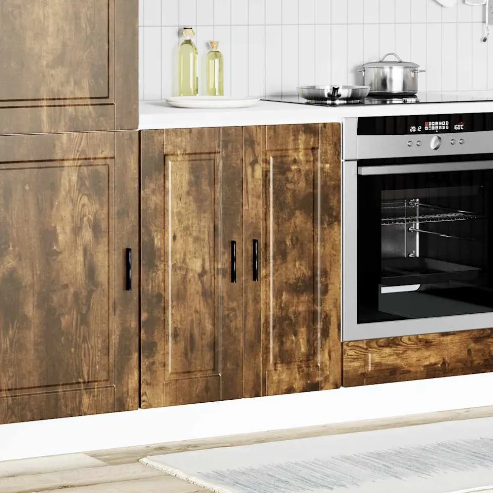 vidaXL Onderkast "Porto" bewerkt hout gerookt eikenkleurig