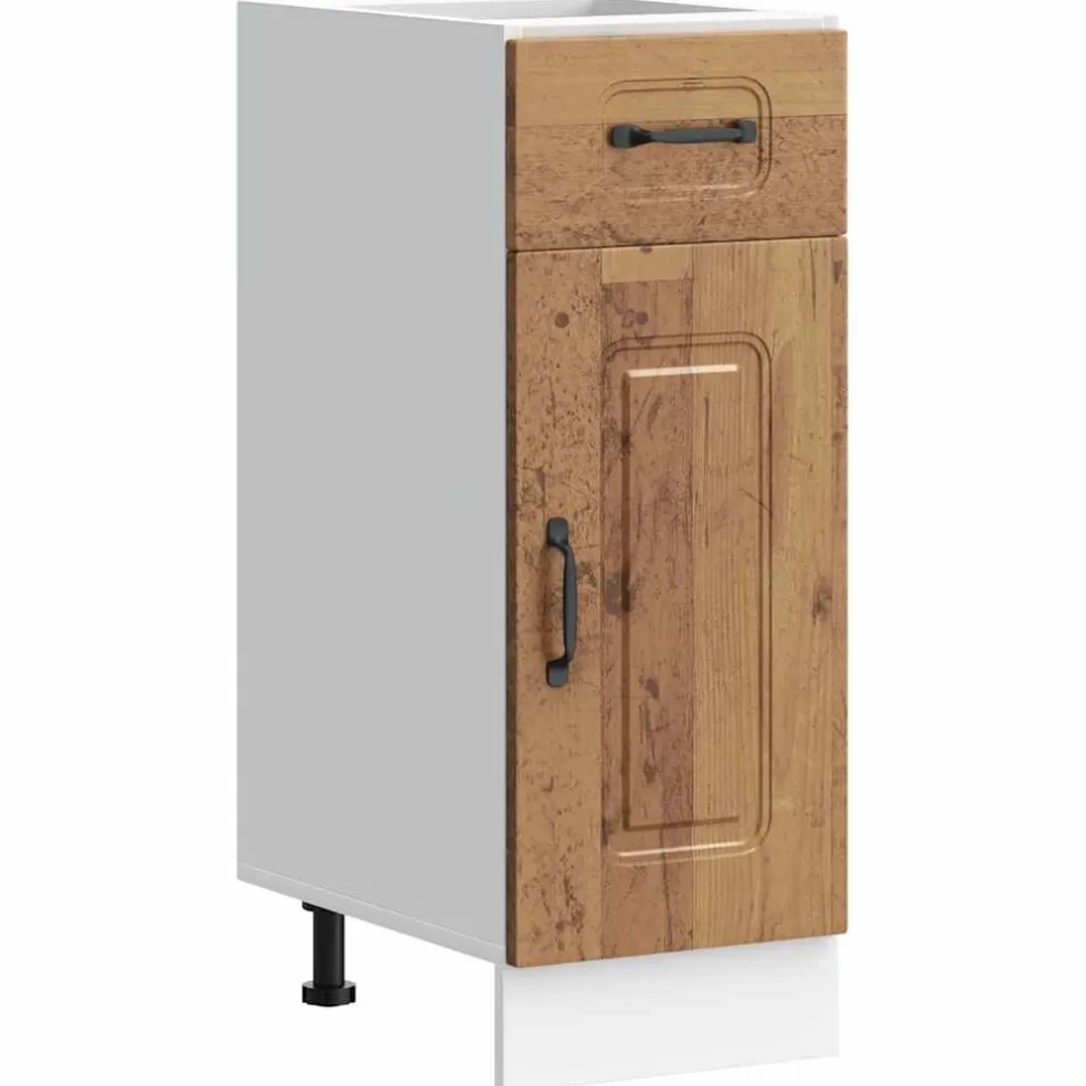 vidaXL Onderkast "Porto" bewerkt hout oud houtkleurig