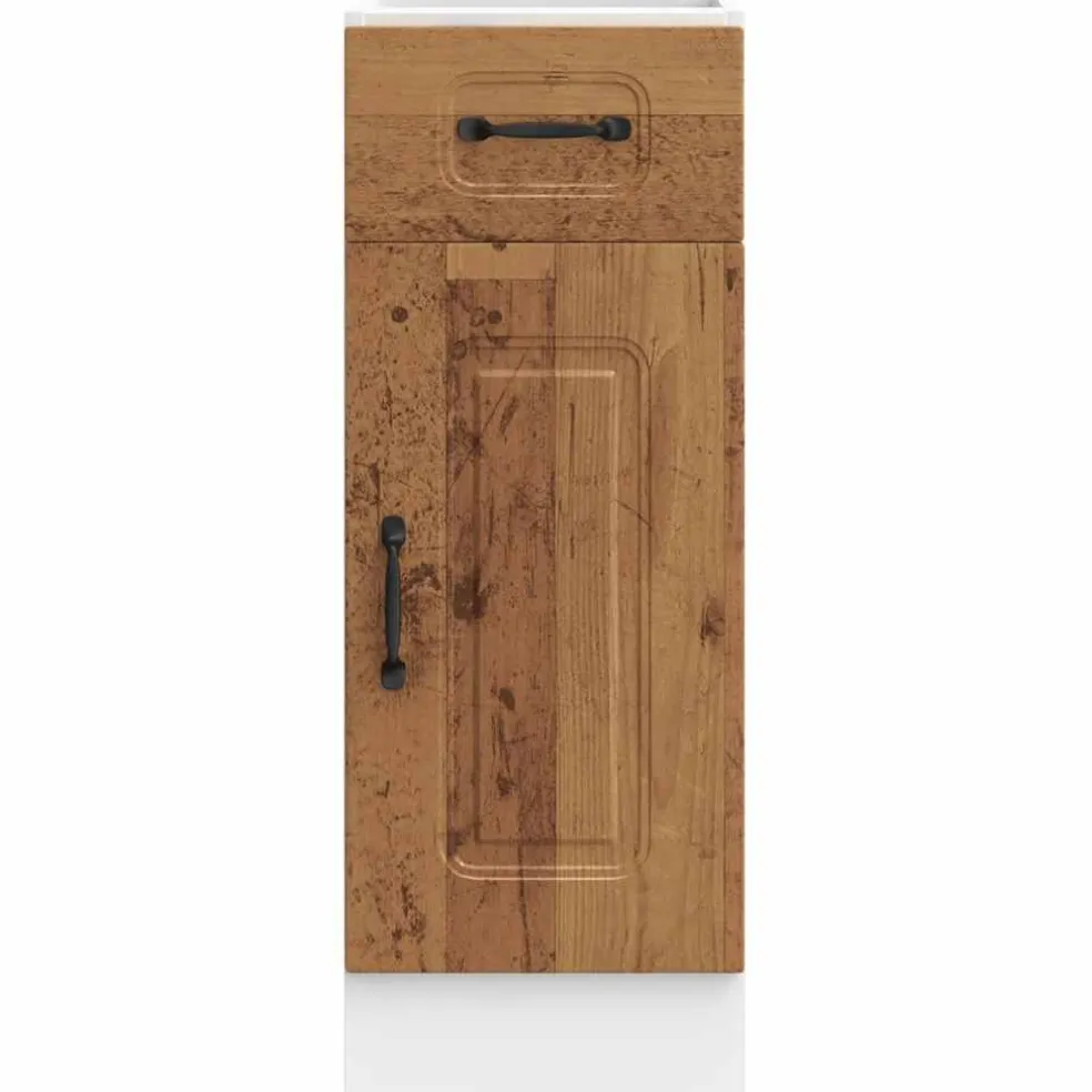vidaXL Onderkast "Porto" bewerkt hout oud houtkleurig