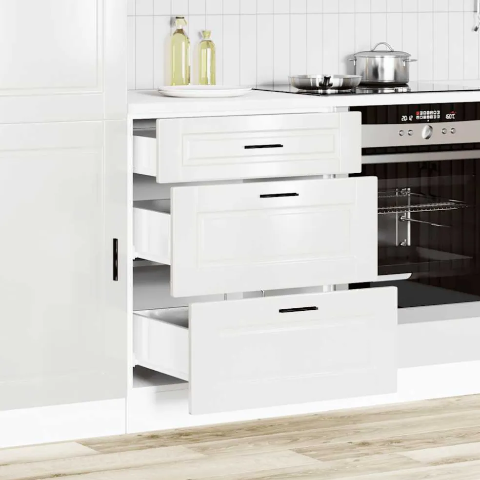vidaXL Onderkast "Porto" Hoogglans Wit Bewerkt Hout