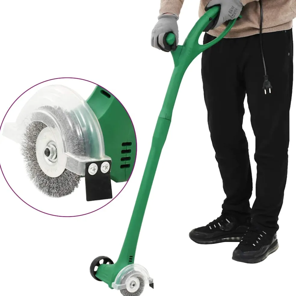 vidaXL Onkruidborstel elektrisch 140 W groen