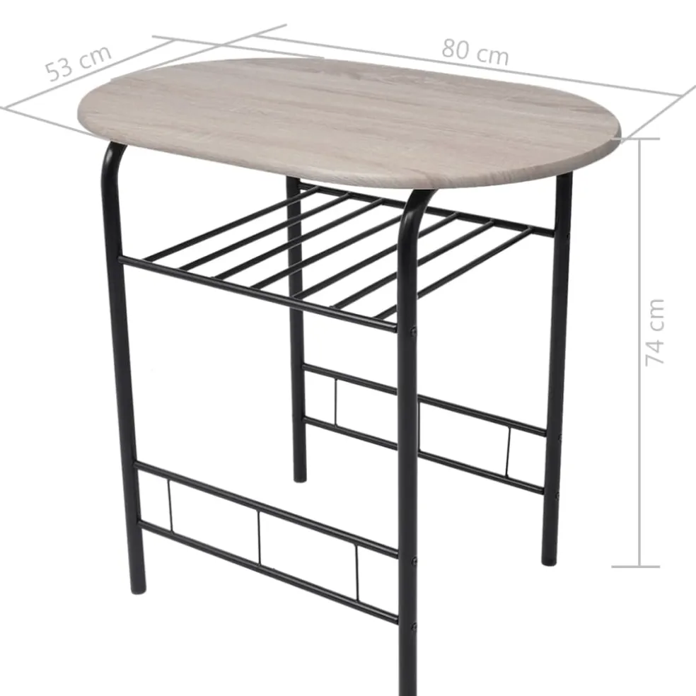 vidaXL Ontbijtbarset MDF