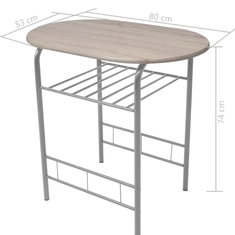 vidaXL Ontbijtbarset MDF