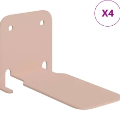 vidaXL Onzichtbare Zwevende Plank 4 st Roze 6 x 11 x 6,5 cm