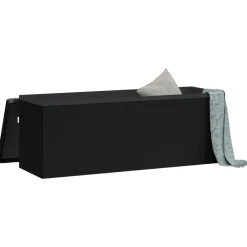 vidaXL Opbergbank inklapbaar PVC zwart