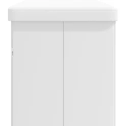 vidaXL Opbergbank inklapbaar PVC wit