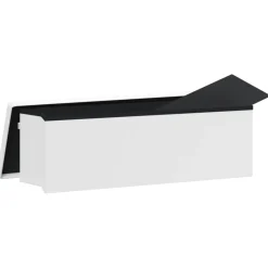 vidaXL Opbergbank inklapbaar PVC wit