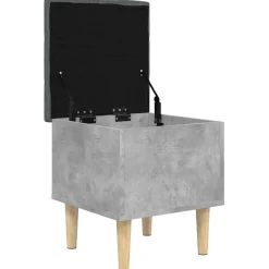 vidaXL Opbergbankje 42x42x46 cm bewerkt hout betongrijs