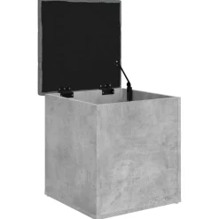 vidaXL Opbergbankje 42x42x45 cm bewerkt hout betongrijs
