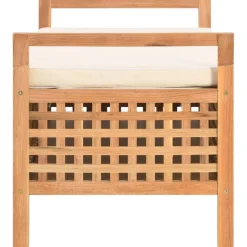 vidaXL Opbergbankje 93x49x49 cm massief walnotenhout