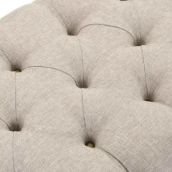 vidaXL Opbergbankje 103x51x44 cm massief hout en stof