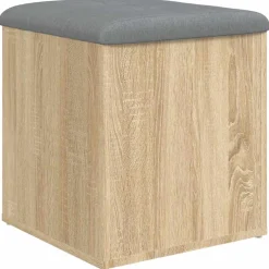 vidaXL Opbergbank Sonoma Eiken 42x42x45 cm Bewerkt Hout