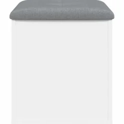 vidaXL Opbergbank Wit 42x42x45 cm Bewerkt Hout