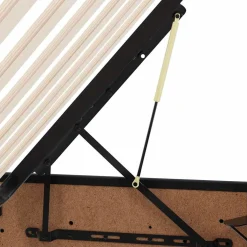 vidaXL Opbergbed met LED met hoofdeinde Zwart 90 x 190 cm Nep Leer