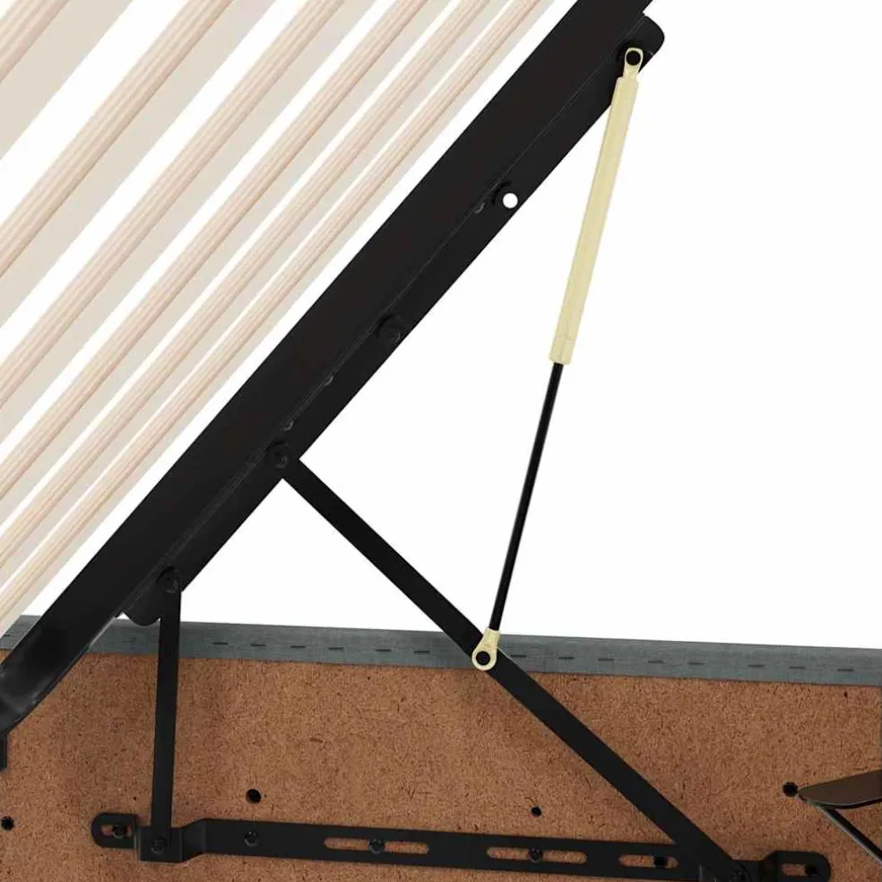 vidaXL Opbergbed met matras Donkergrijs 90 x 190 cm Polyester