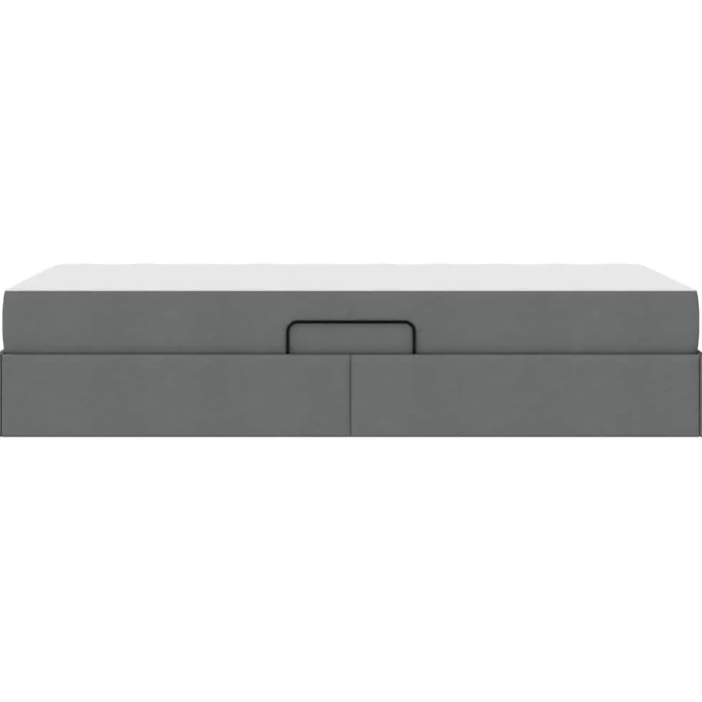 vidaXL Opbergbed met matras Donkergrijs 90 x 190 cm Polyester
