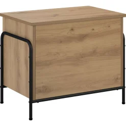 vidaXL Opbergbox Artisanaal eiken 80 x 40 x 49,5 cm Bewerkt hout