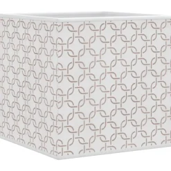vidaXL Opbergboxen 4 st inklapbaar 32x32x32 cm ongeweven stof crème