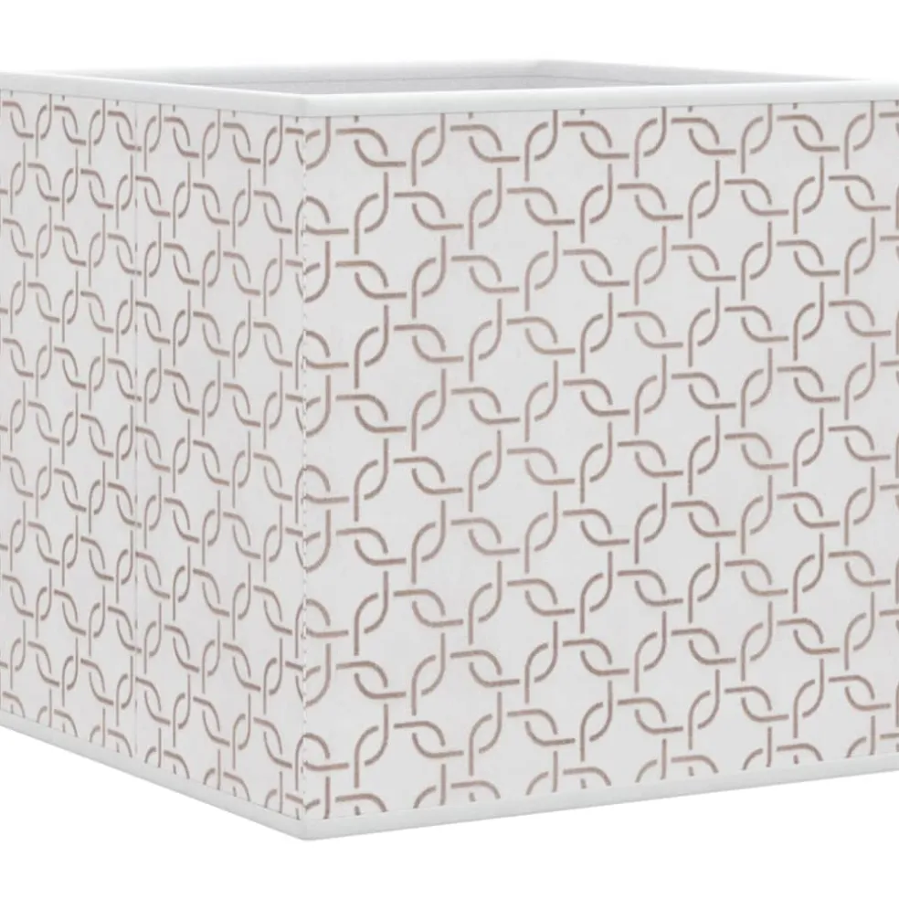 vidaXL Opbergboxen 4 st inklapbaar 32x32x32 cm ongeweven stof crème