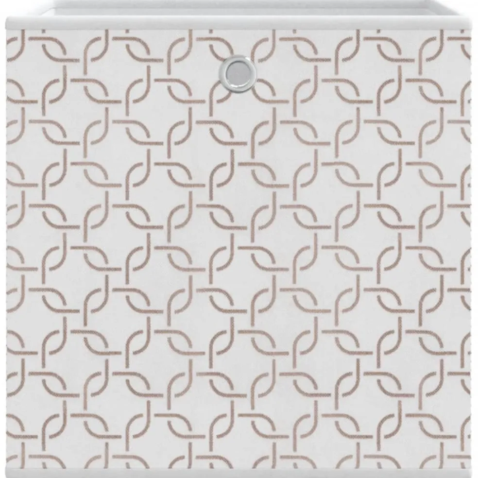vidaXL Opbergboxen 4 st inklapbaar 32x32x32 cm ongeweven stof crème