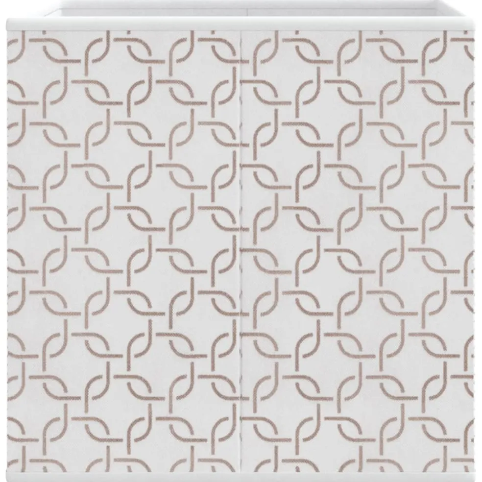 vidaXL Opbergboxen 4 st inklapbaar 32x32x32 cm ongeweven stof crème
