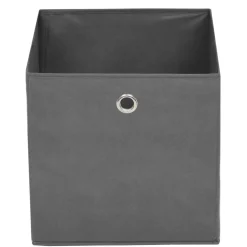 vidaXL Opbergboxen 4 st 32x32x32 cm nonwoven stof grijs
