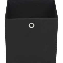 vidaXL Opbergboxen 4 st 28x28x28 cm nonwoven stof zwart