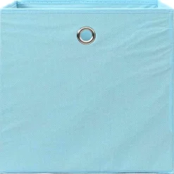 vidaXL Opbergboxen 4 st 28x28x28 cm nonwoven stof babyblauw