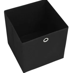 vidaXL Opbergboxen 4 st 32x32x32 cm nonwoven stof zwart