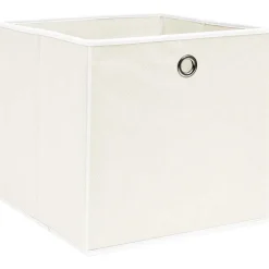 vidaXL Opbergboxen 4 st 32x32x32 cm stof wit