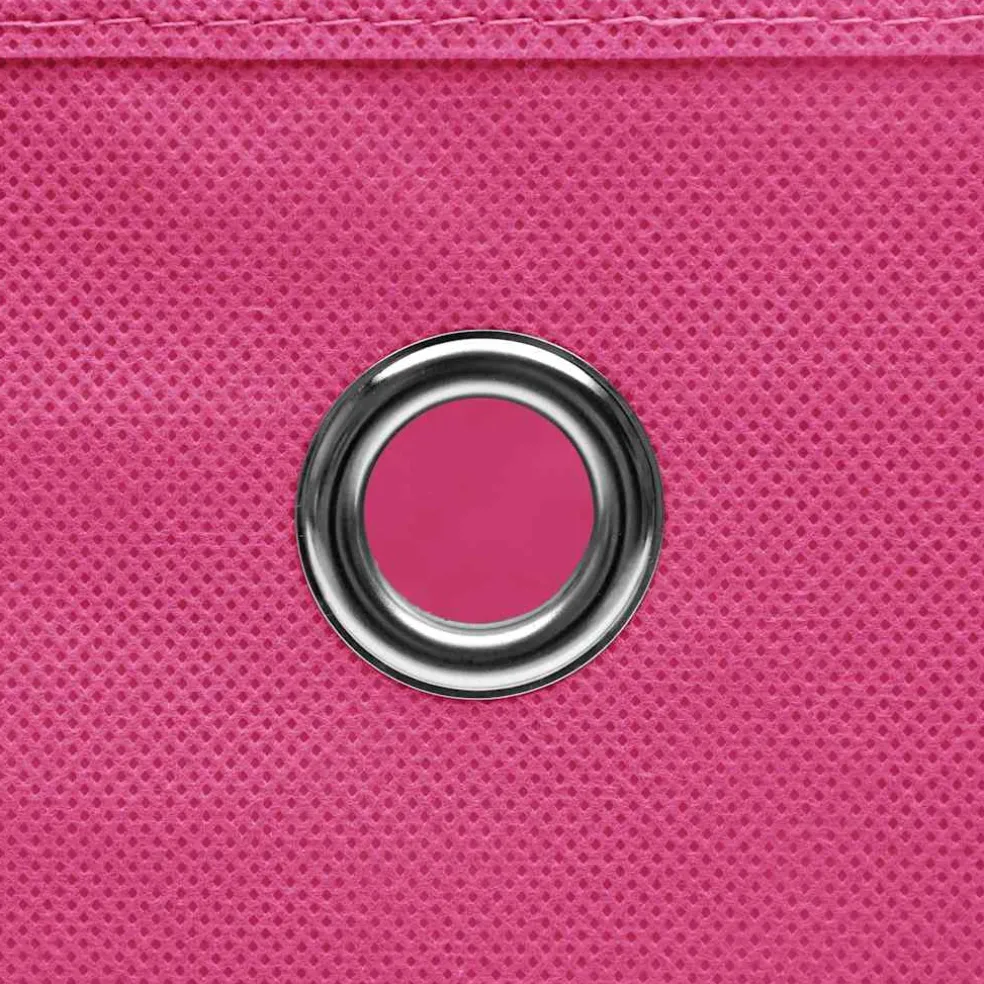 vidaXL Opbergboxen 4 st 32x32x32 cm stof roze