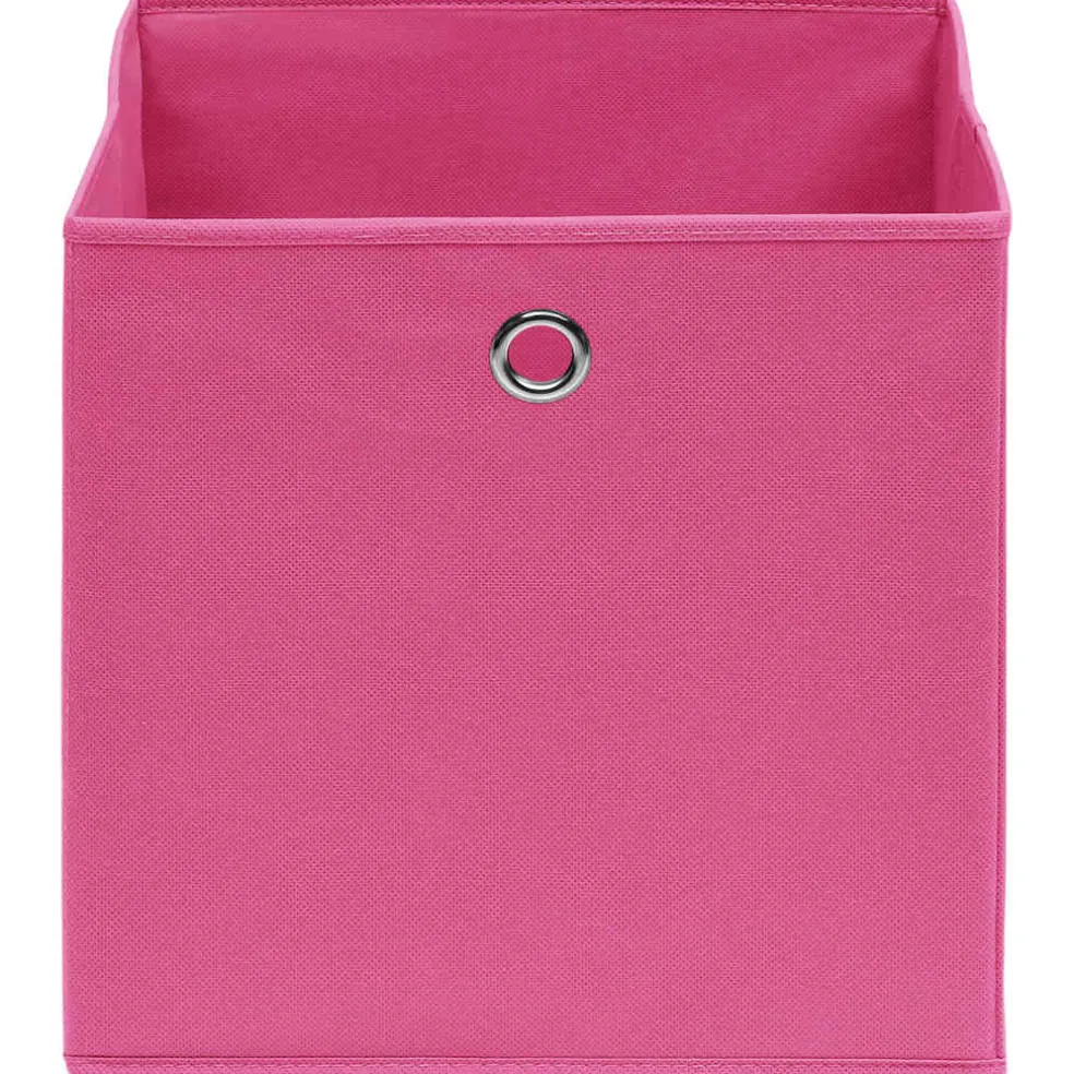 vidaXL Opbergboxen 4 st 32x32x32 cm stof roze