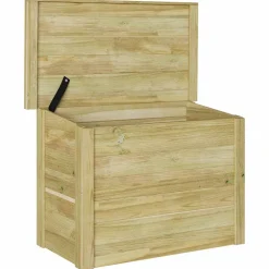 vidaXL Opbergbox Geïmpregneerd grenenhout 80 x 44,5 x 57,5 cm Naturel