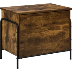 vidaXL Opbergbox Gerookt eiken 80 x 40 x 49,5 cm Bewerkt hout