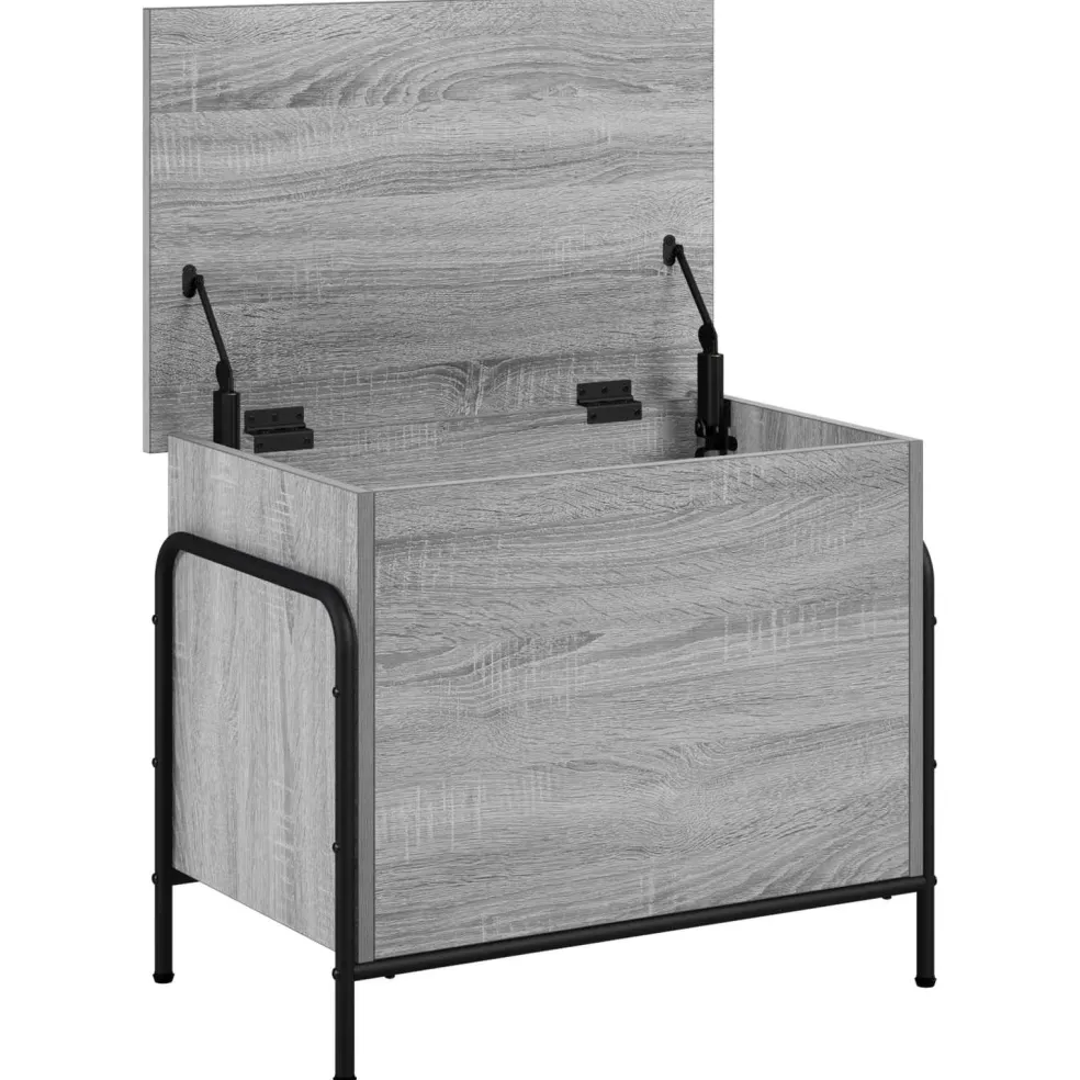 vidaXL Opbergbox Grijs Sonoma 80 x 40 x 49,5 cm Bewerkt hout