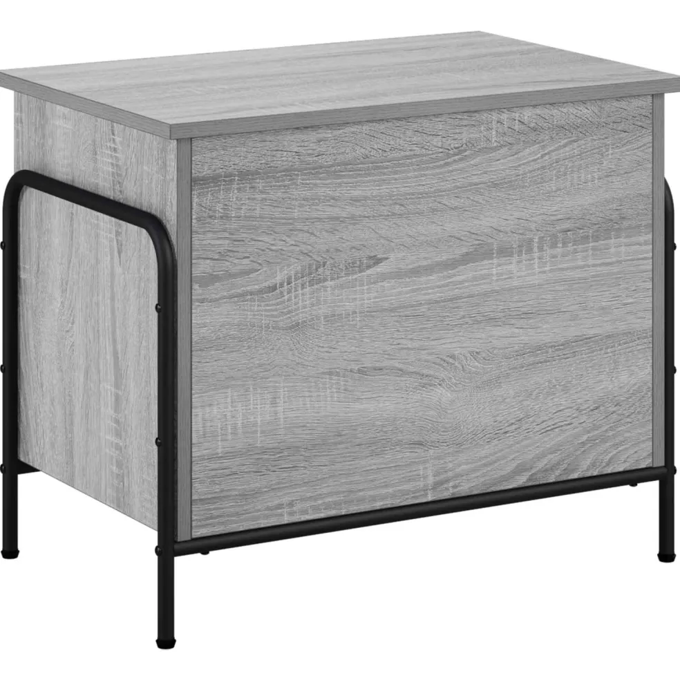 vidaXL Opbergbox Grijs Sonoma 80 x 40 x 49,5 cm Bewerkt hout