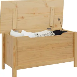 vidaXL Opbergbox HILL Honingbruin 90 x 40 x 45 cm Massief grenenhout