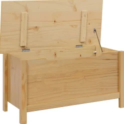 vidaXL Opbergbox HILL Honingbruin 90 x 40 x 45 cm Massief grenenhout