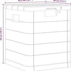 vidaXL Opbergbox 90 L antraciet