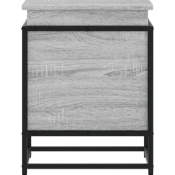 vidaXL Opbergbox met deksel 40x40x51,5 cm bewerkt hout grijs sonoma