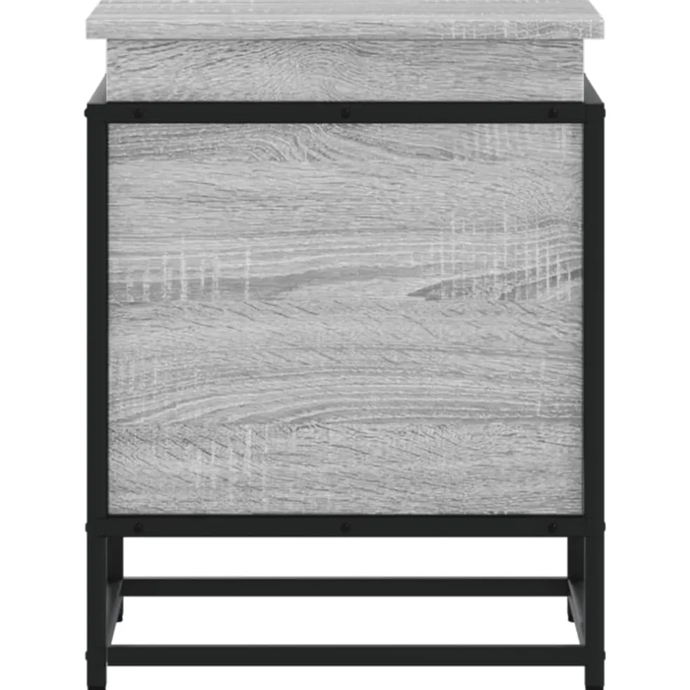 vidaXL Opbergbox met deksel 40x40x51,5 cm bewerkt hout grijs sonoma