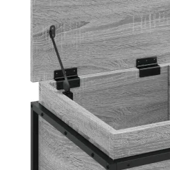 vidaXL Opbergbox met deksel 40x40x51,5 cm bewerkt hout grijs sonoma