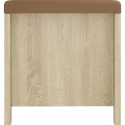 vidaXL Opbergbox met kussen 105x40x45cm bewerkt hout sonoma eikenkleur